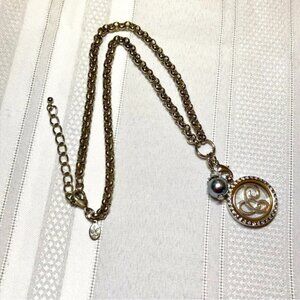 South Hill locket necklace heavy silver-tone chain  extender Includes insert